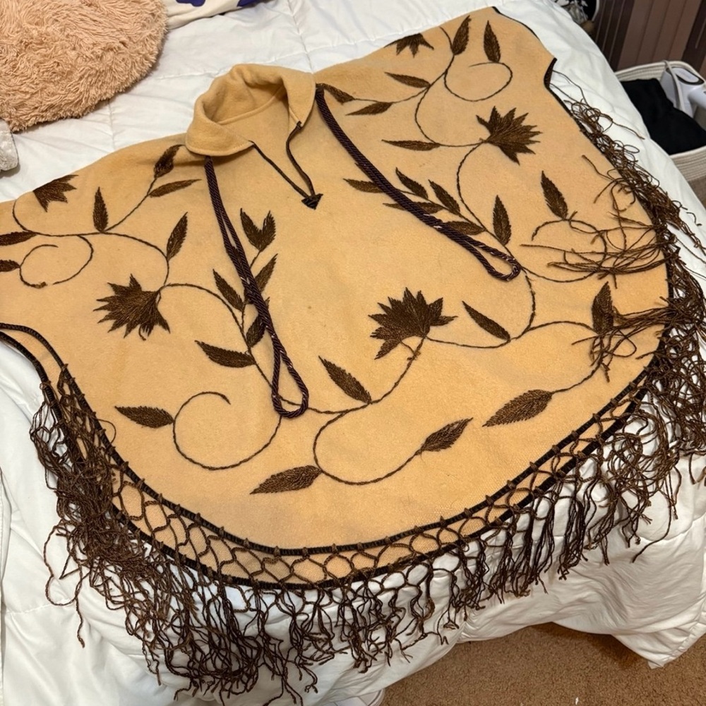 Vintage wool poncho